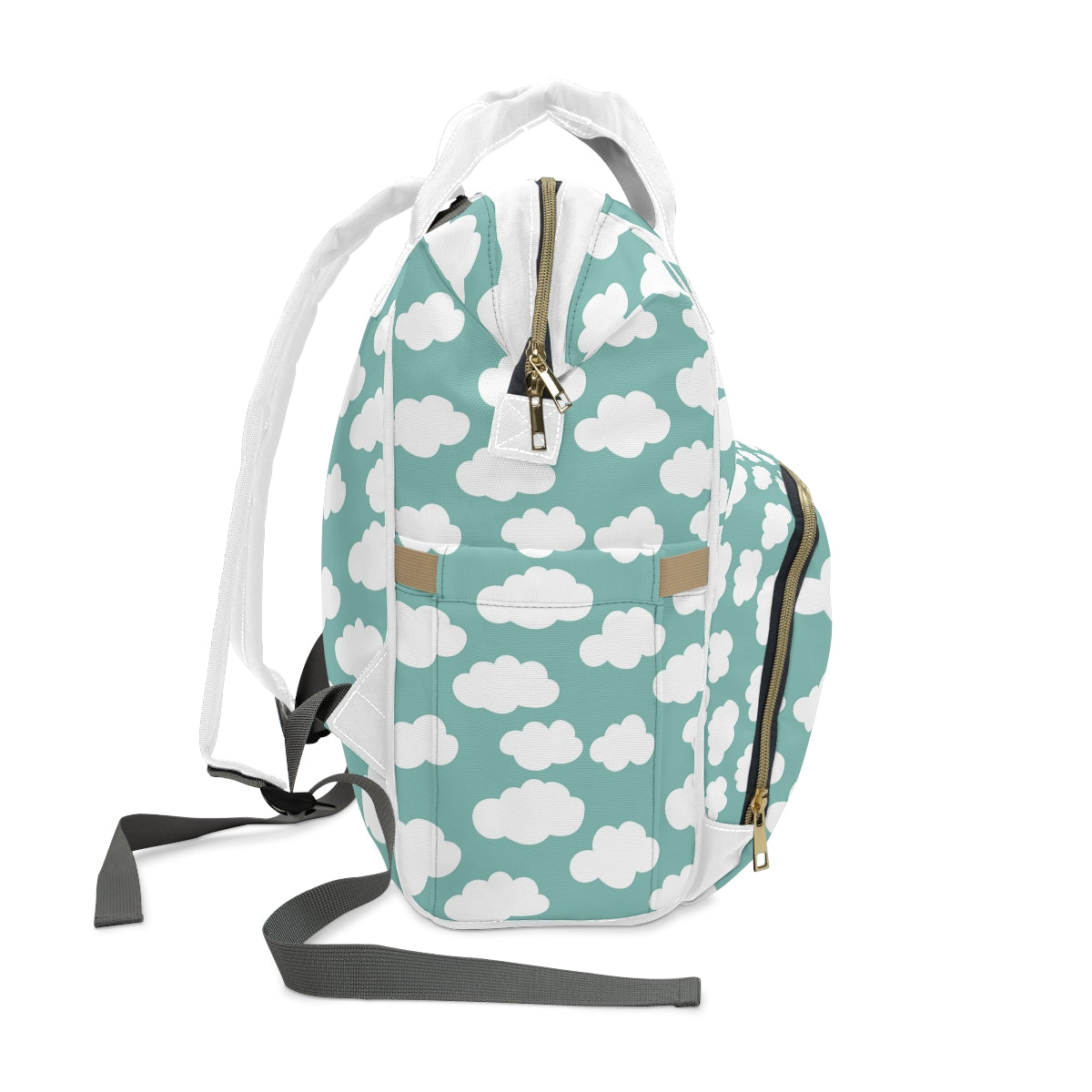 White Clouds Multifunctional Baby Diaper Backpack