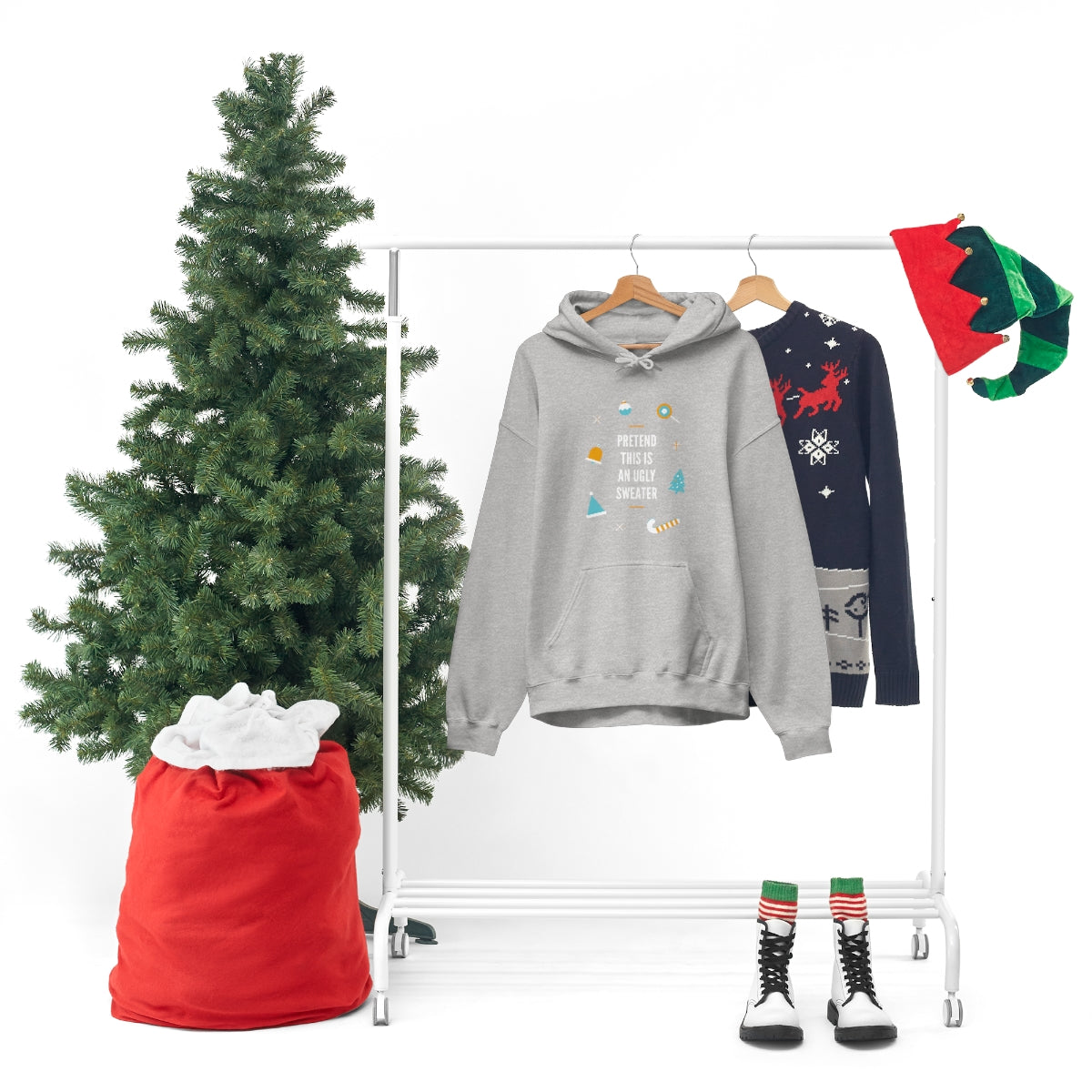 Pretend This is an Ugly Sweater Unisex Heavy Blend™ Hooded Sweatshirt