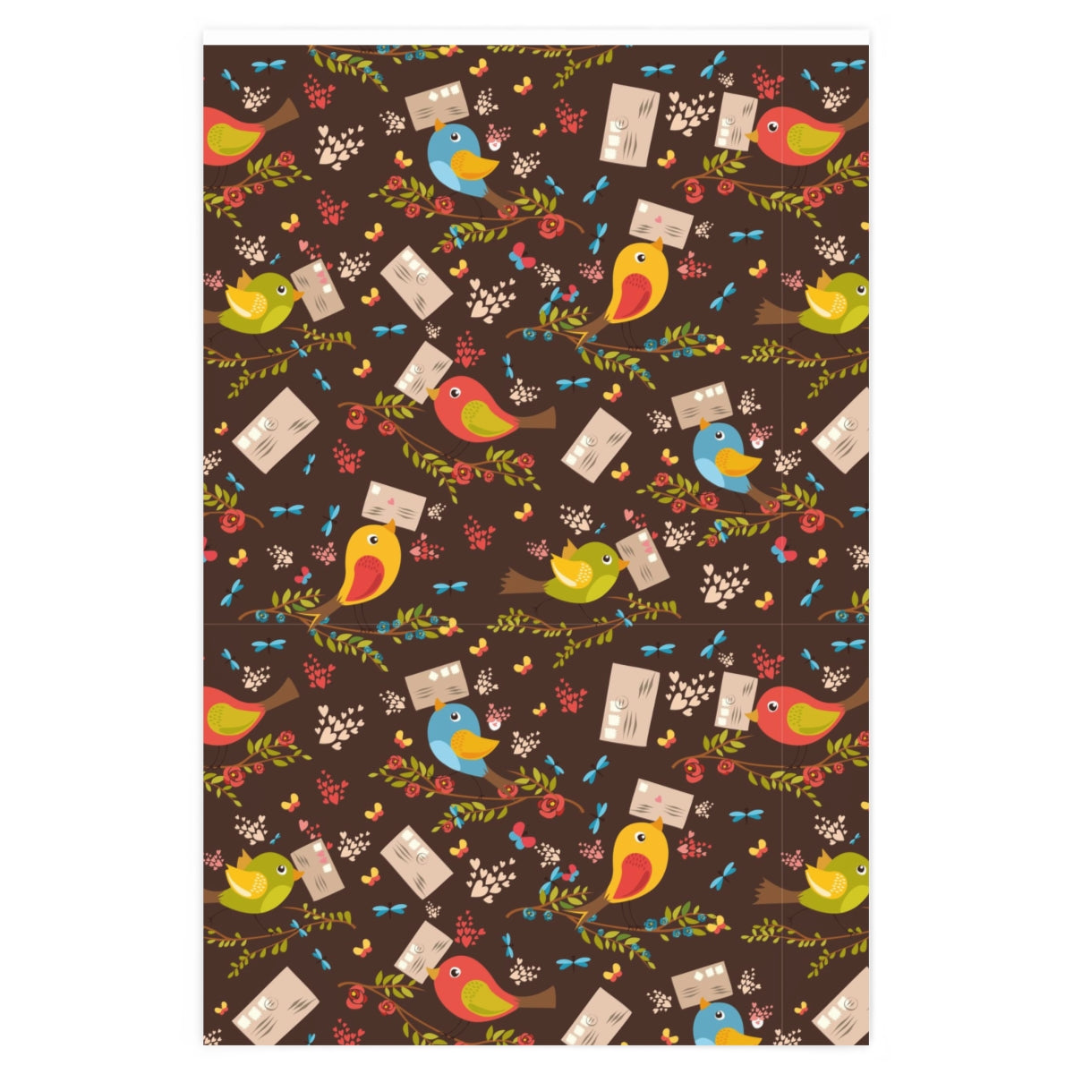 Love Birds Love Letter Romantic Wrapping Paper