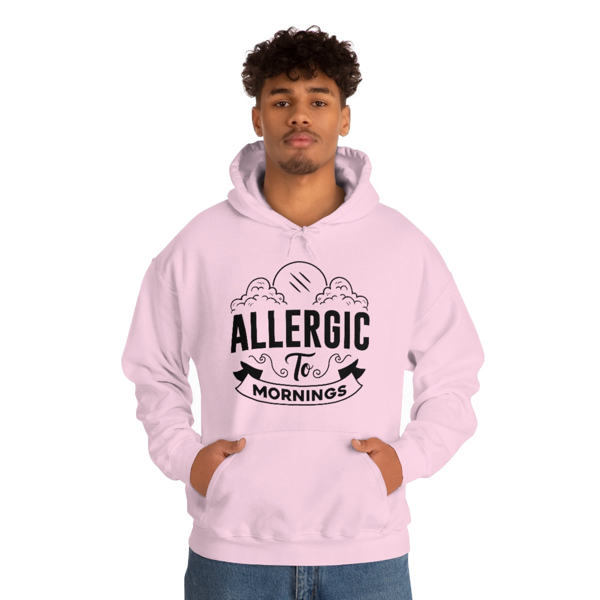 Allergic To Mornings Unisex Heavy Blend™ Hooded Sweatshirt