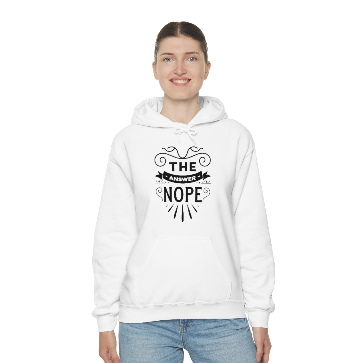 The Answer Nope Unisex Heavy Blend™ Hooded Sweatshirt