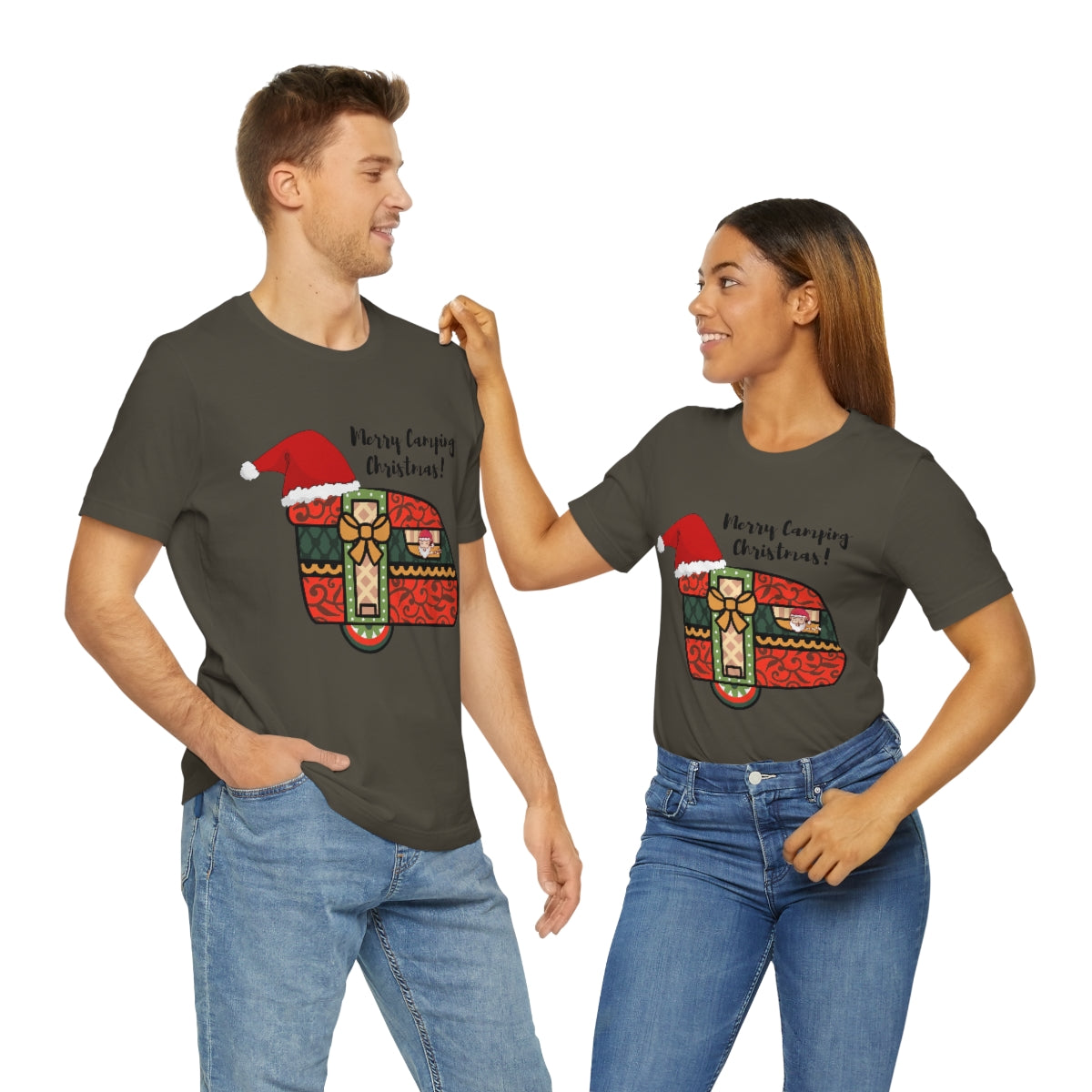 Merry Camping Christmas Unisex Jersey Short Sleeve Tee