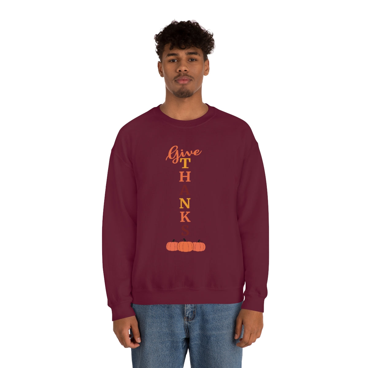 Give Thanks Unisex Heavy Blend™ Crewneck Sweatshirt