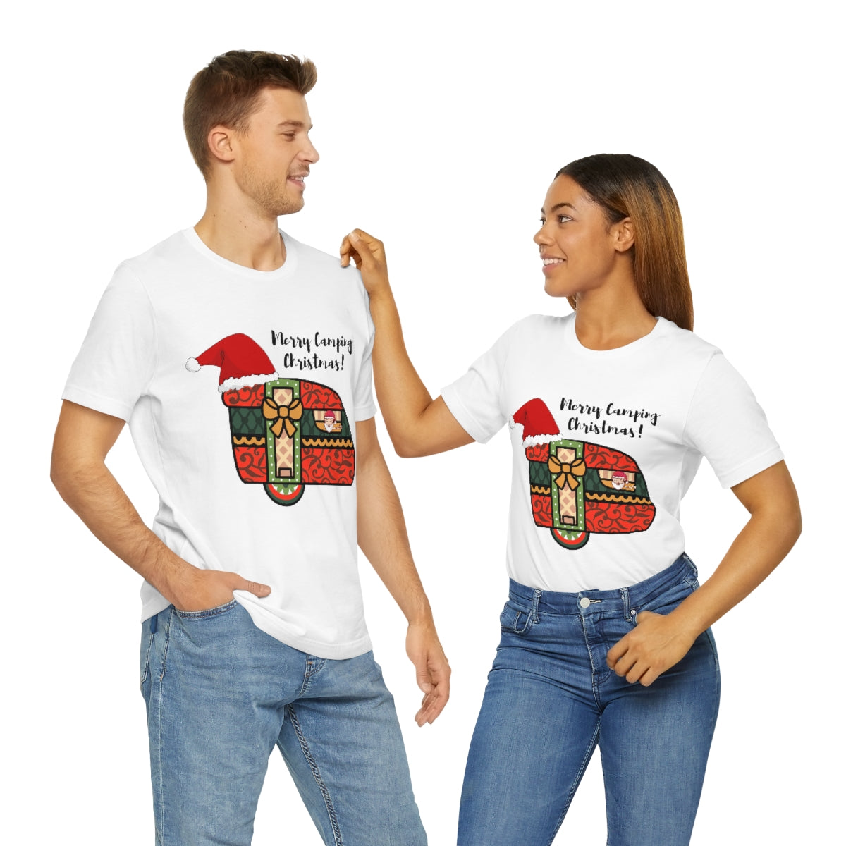 Merry Camping Christmas Unisex Jersey Short Sleeve Tee