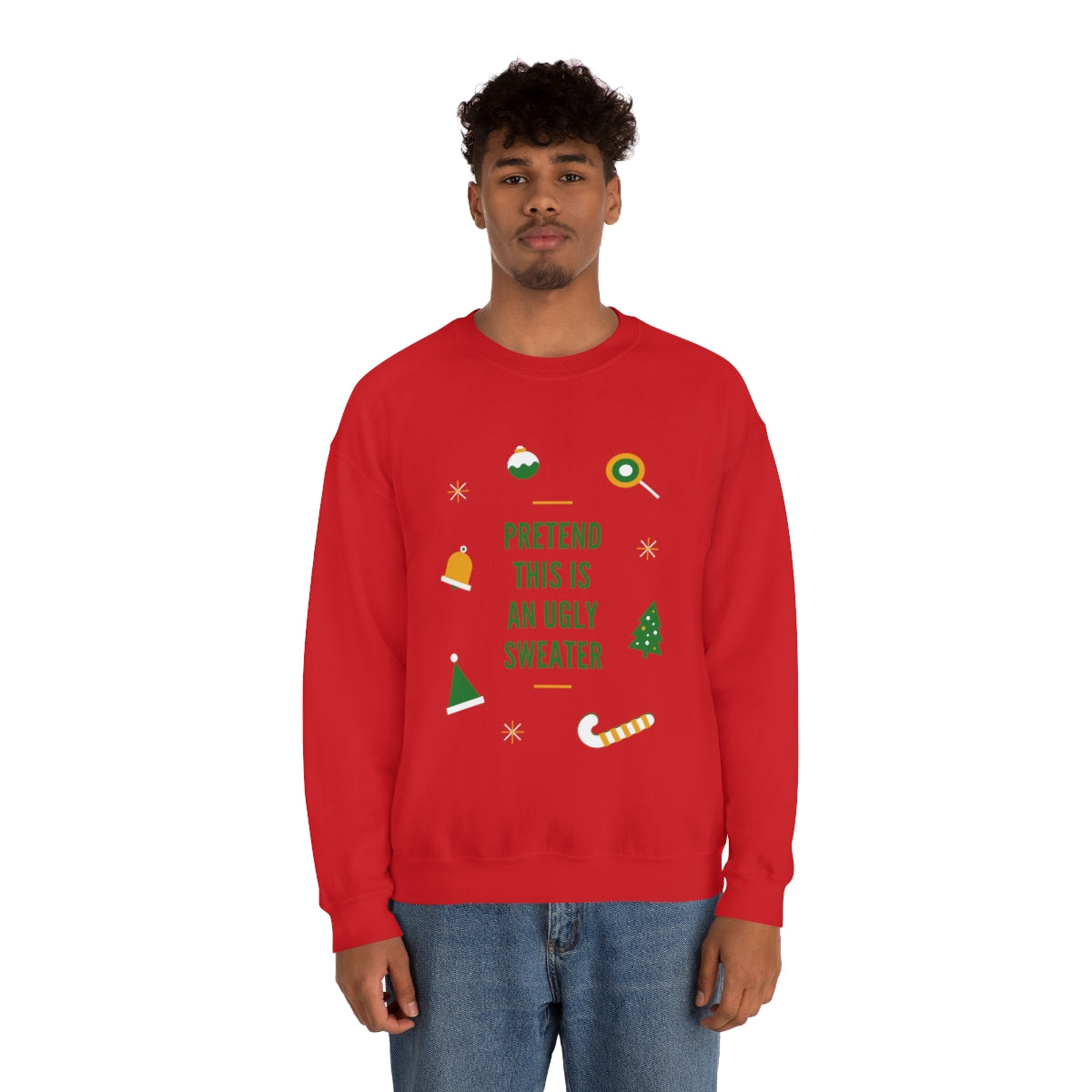 Pretend This is An Ugly Sweater Unisex Heavy Blend™ Crewneck Sweatshirt