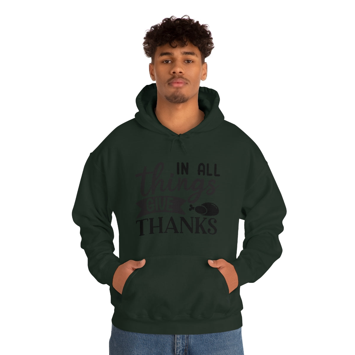 In All Things Give Thanks Unisex Heavy Blend™ Hooded Sweatshirt