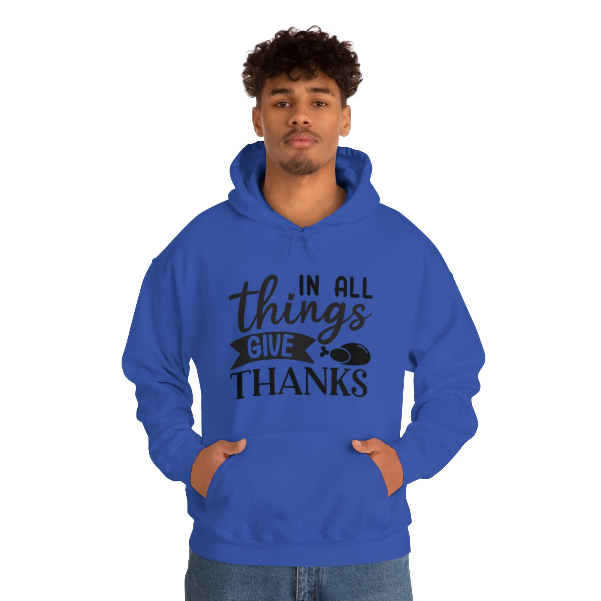 In All Things Give Thanks Unisex Heavy Blend™ Hooded Sweatshirt