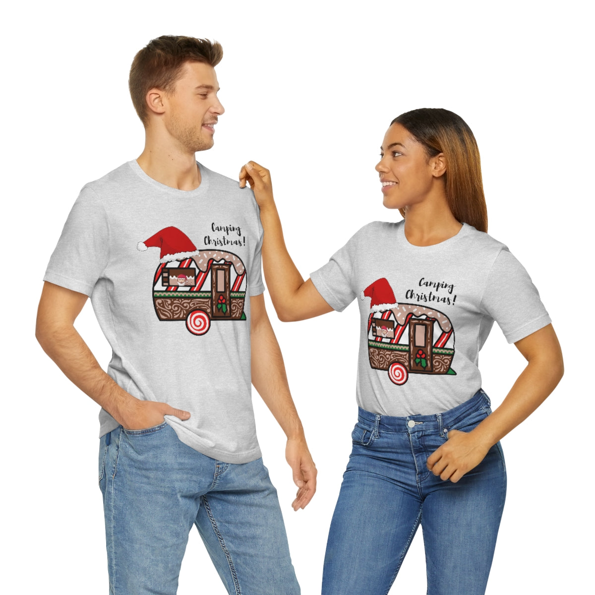 Camping Christmas Unisex Jersey Short Sleeve Tee