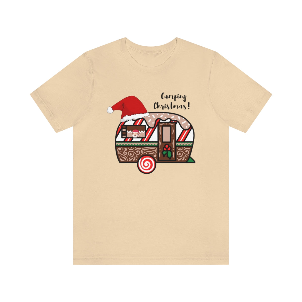 Camping Christmas Unisex Jersey Short Sleeve Tee