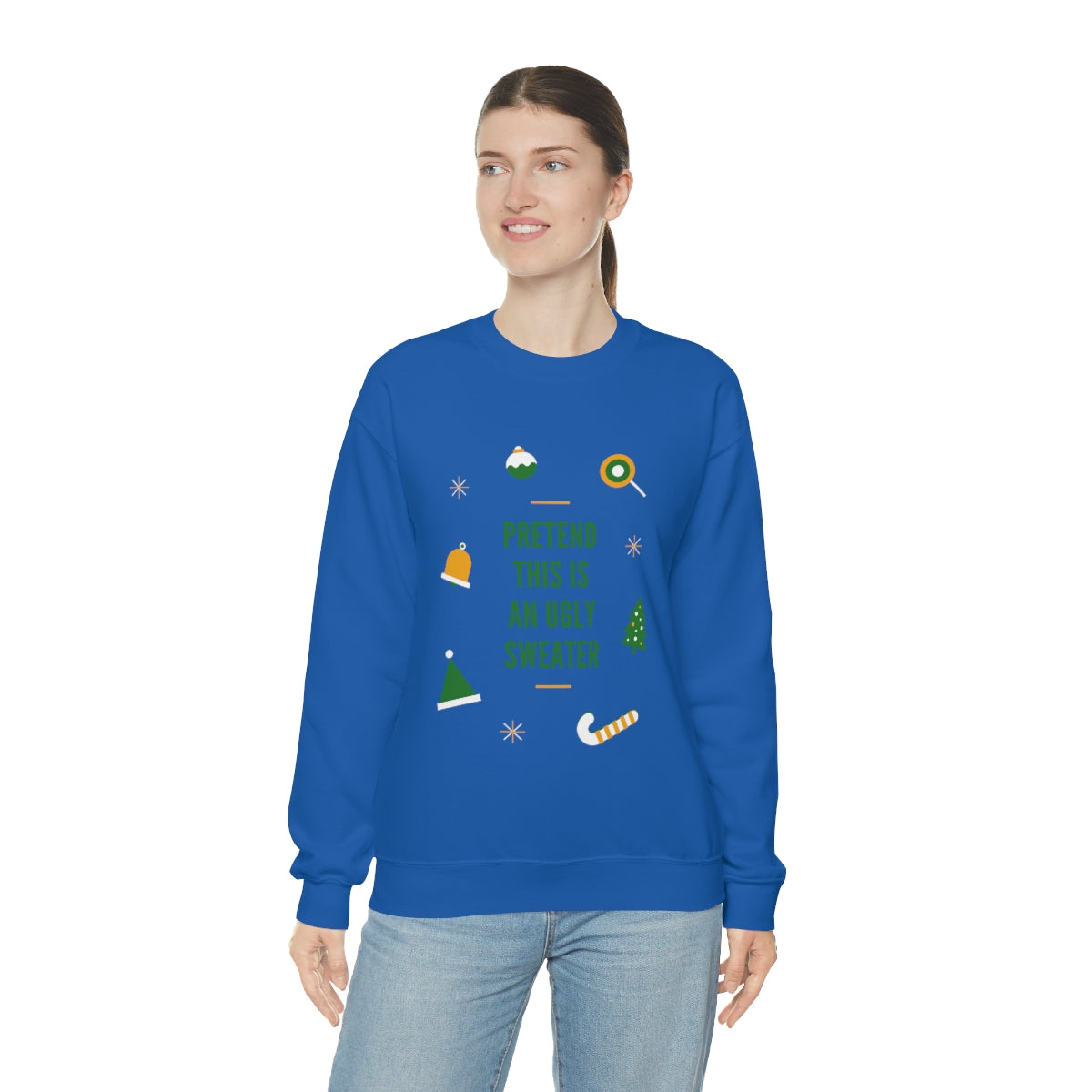 Pretend This is An Ugly Sweater Unisex Heavy Blend™ Crewneck Sweatshirt