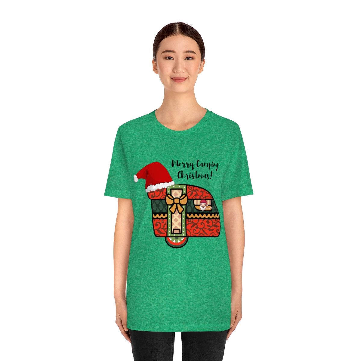 Merry Camping Christmas Unisex Jersey Short Sleeve Tee