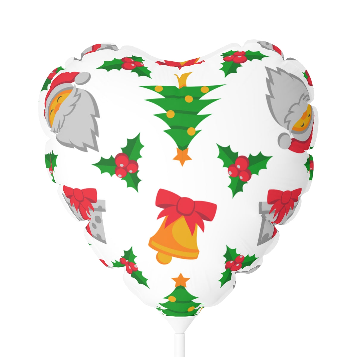 Round Sanda Christmas Balloons (Round and Heart-shaped), 11"