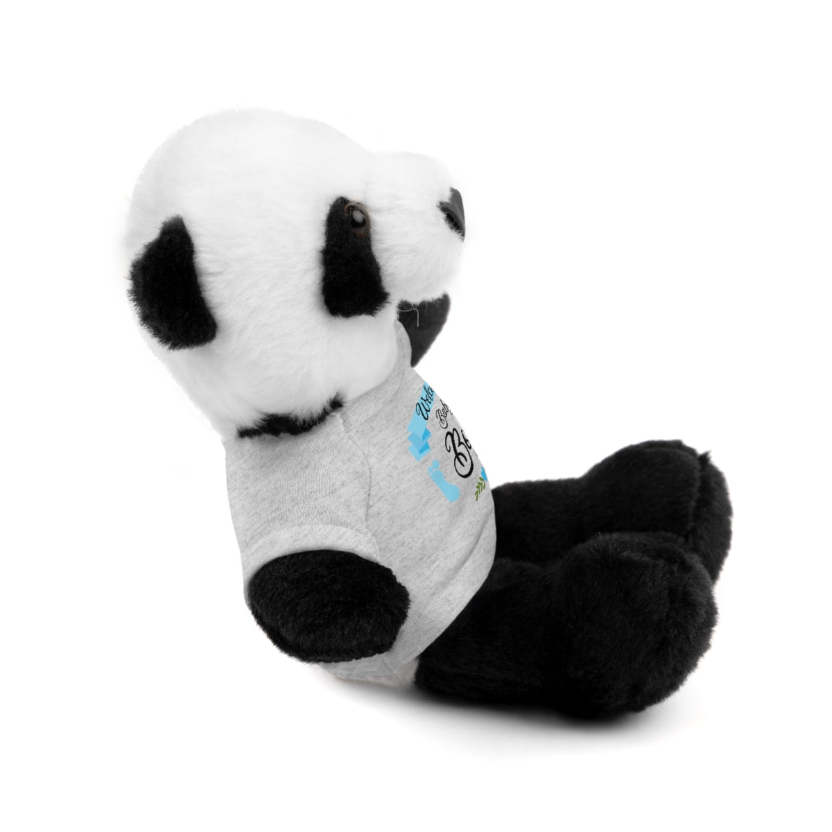 Welcome Baby Boy Stuffed Animals (Bear, Bunny, Jaguar, Lion, Panda, Sheep) with Tee