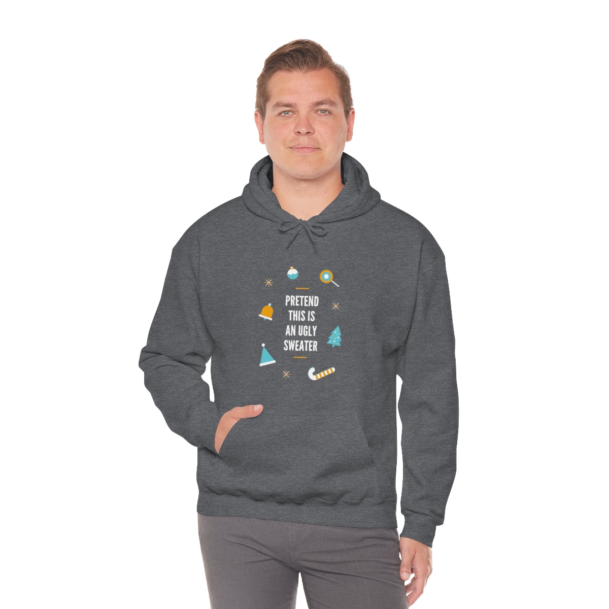 Pretend This is an Ugly Sweater Unisex Heavy Blend™ Hooded Sweatshirt