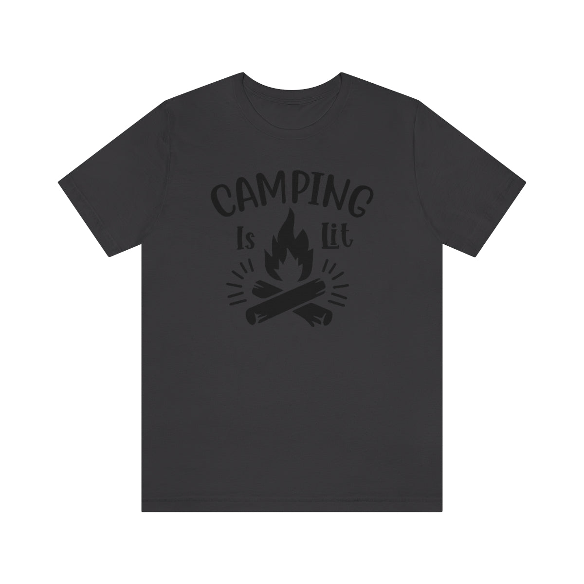 Camping is Lit Unisex Jersey Short Sleeve Tee