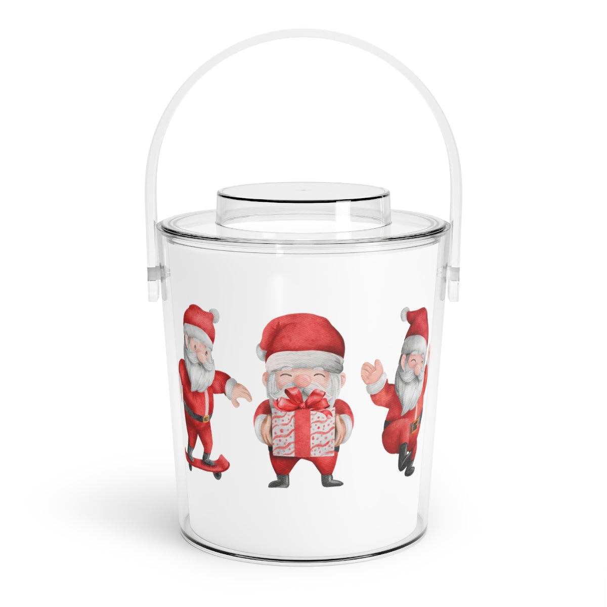 Christmas Santa Ice Bucket with Tongs