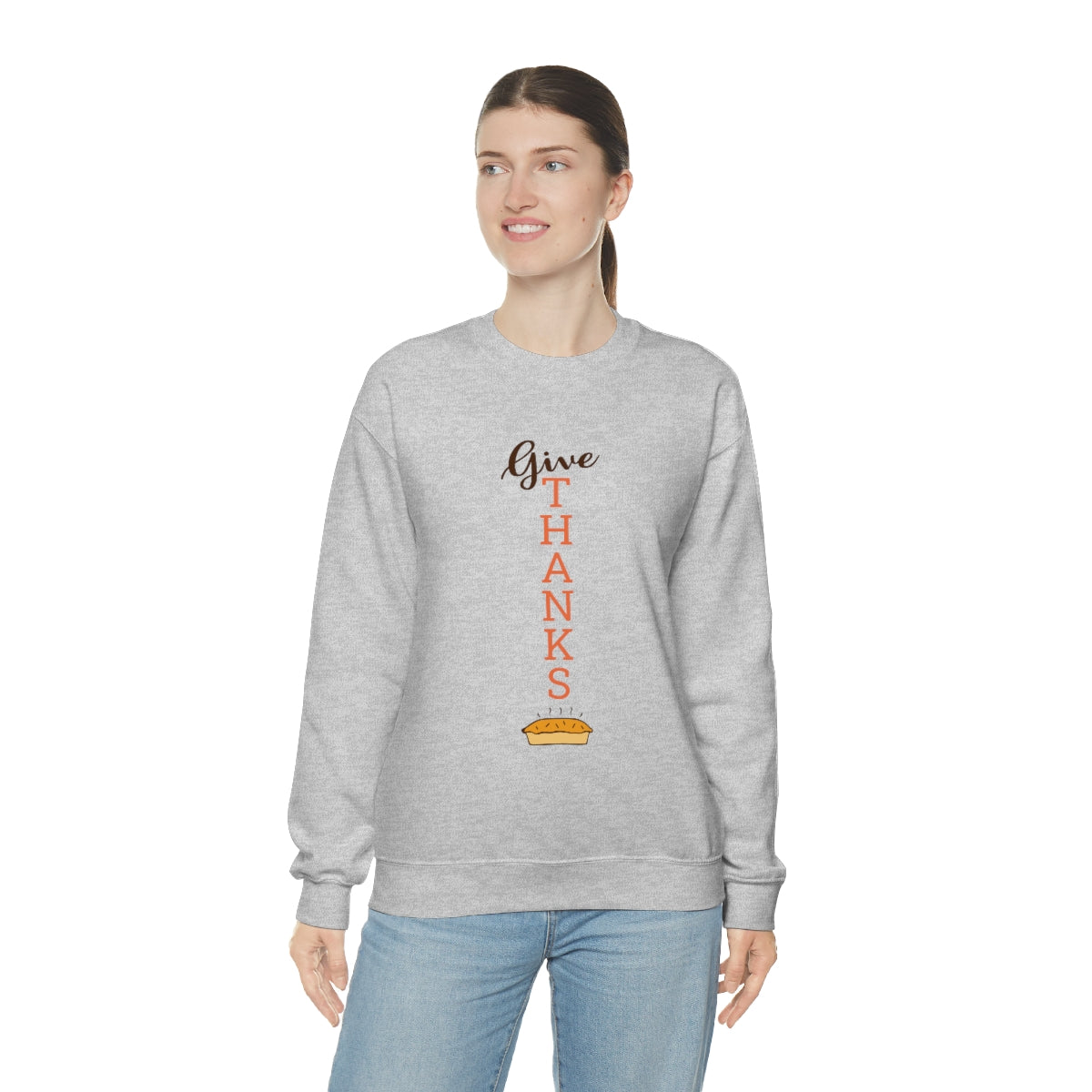 Give Thanks Unisex Heavy Blend™ Crewneck Sweatshirt