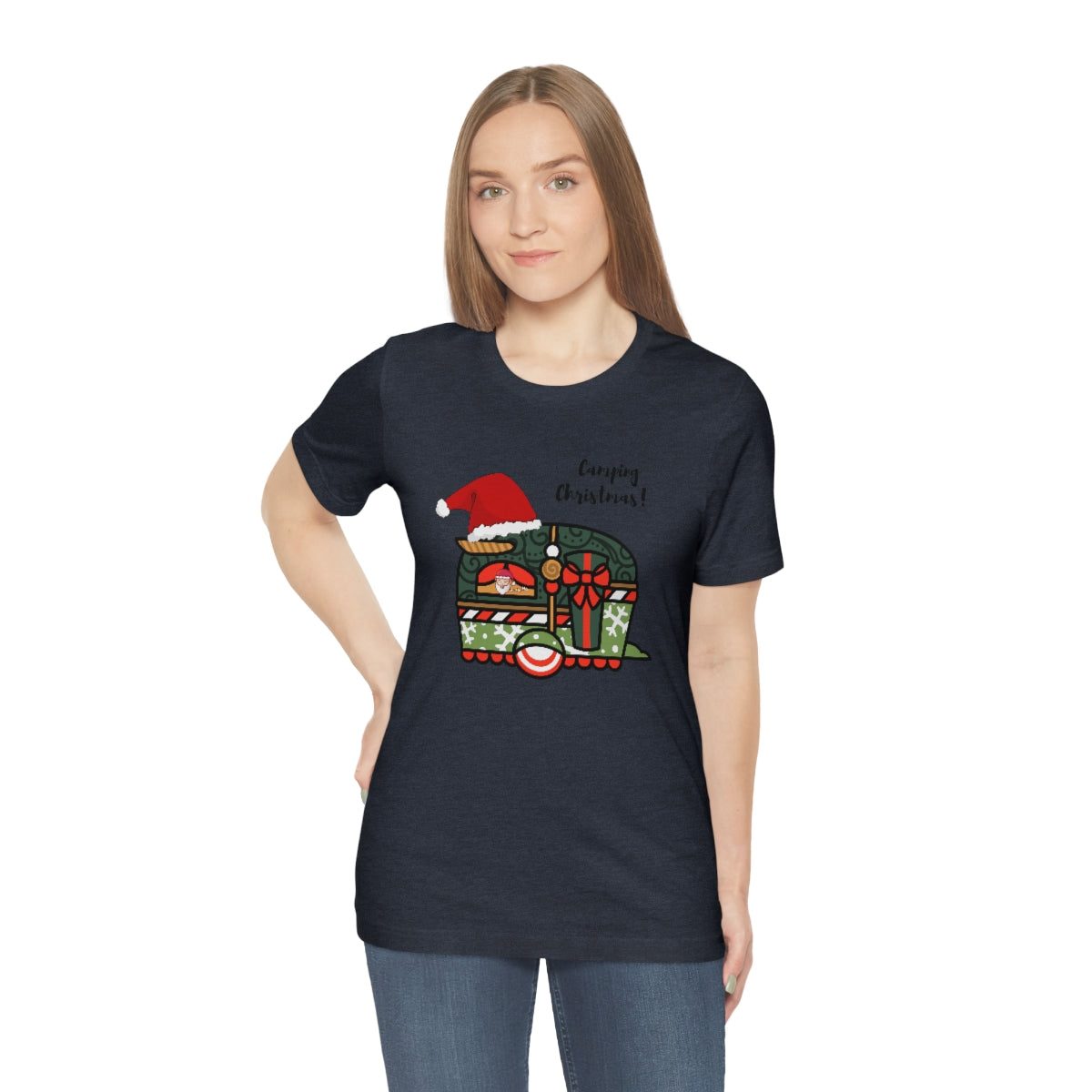 Camping Christmas Unisex Jersey Short Sleeve Tee