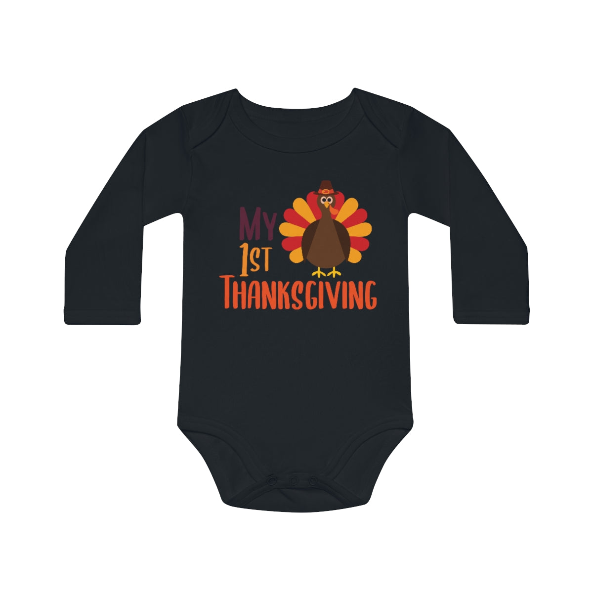 My First Thanksgiving Baby Long-Sleeve Organic Bodysuit