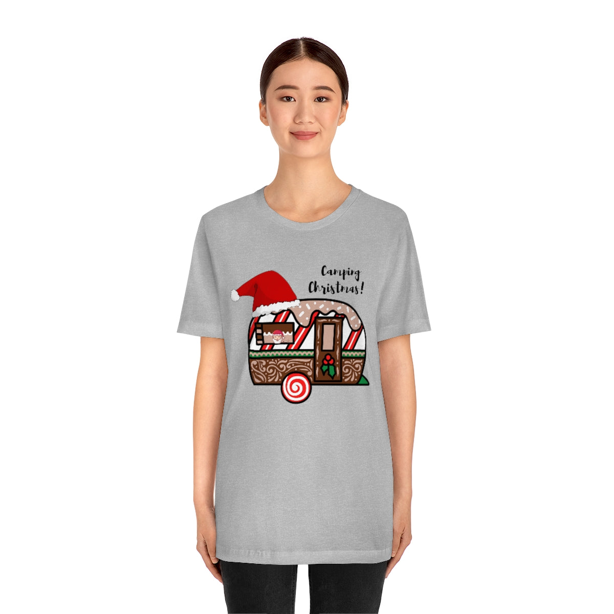 Camping Christmas Unisex Jersey Short Sleeve Tee