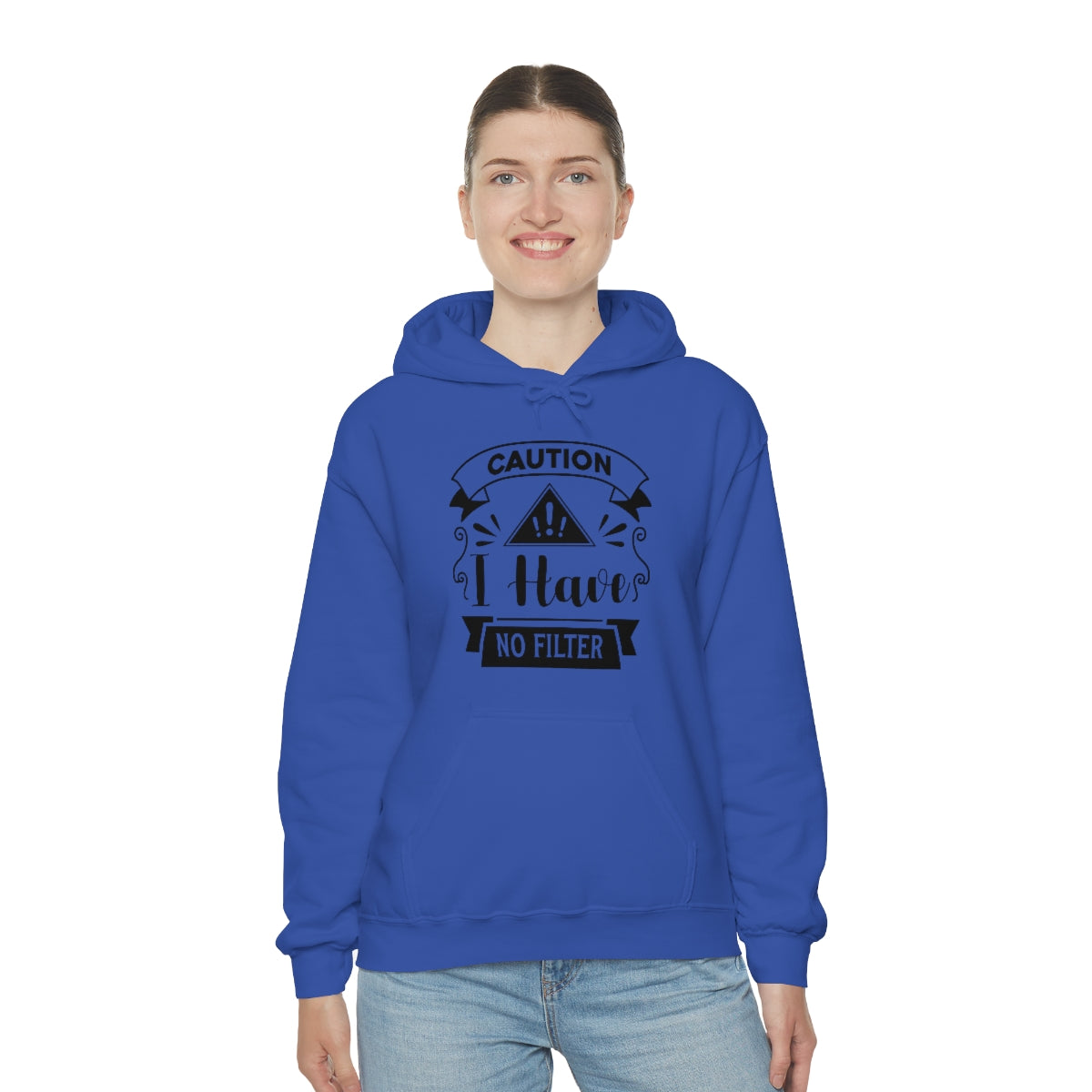 Caution I Have No Filter Unisex Heavy Blend™ Hooded Sweatshirt