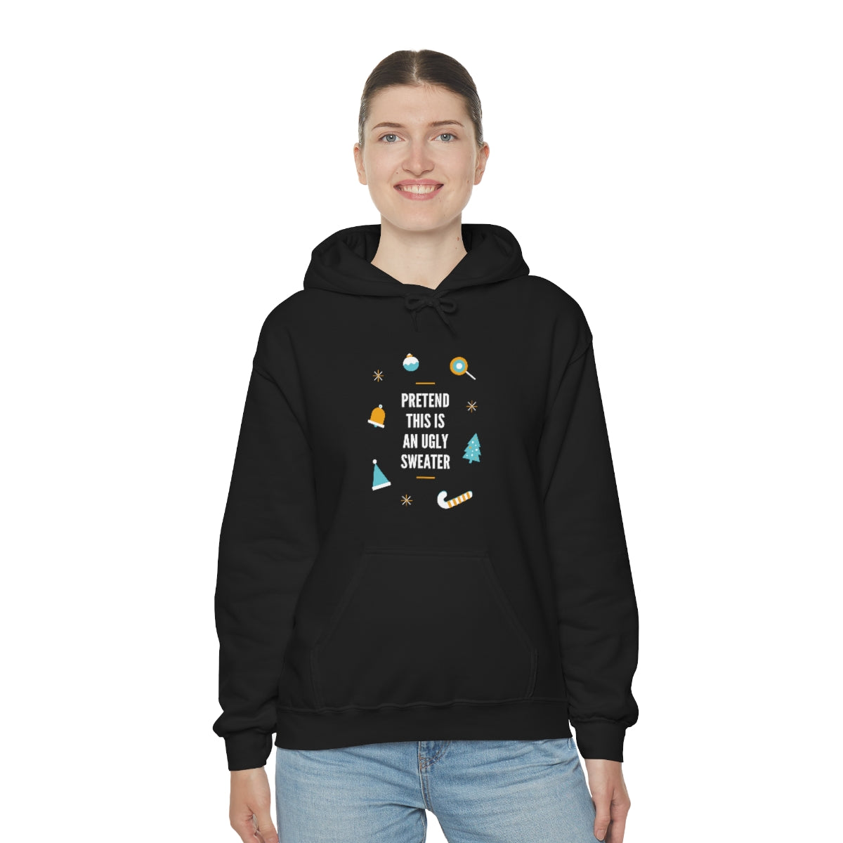 Pretend This is an Ugly Sweater Unisex Heavy Blend™ Hooded Sweatshirt