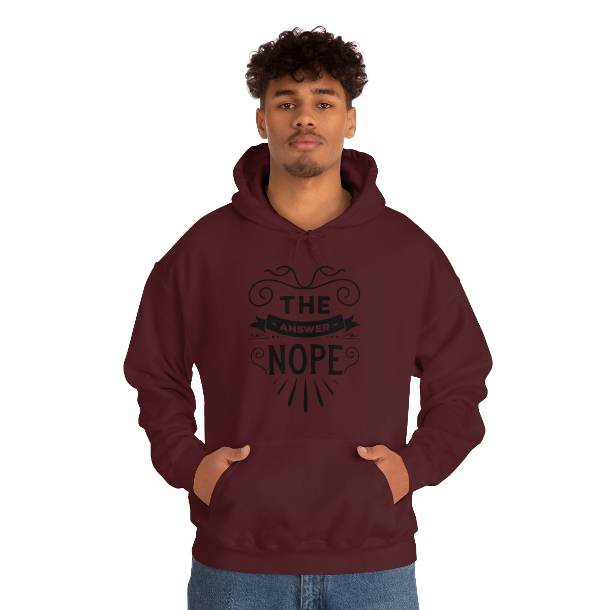 The Answer Nope Unisex Heavy Blend™ Hooded Sweatshirt