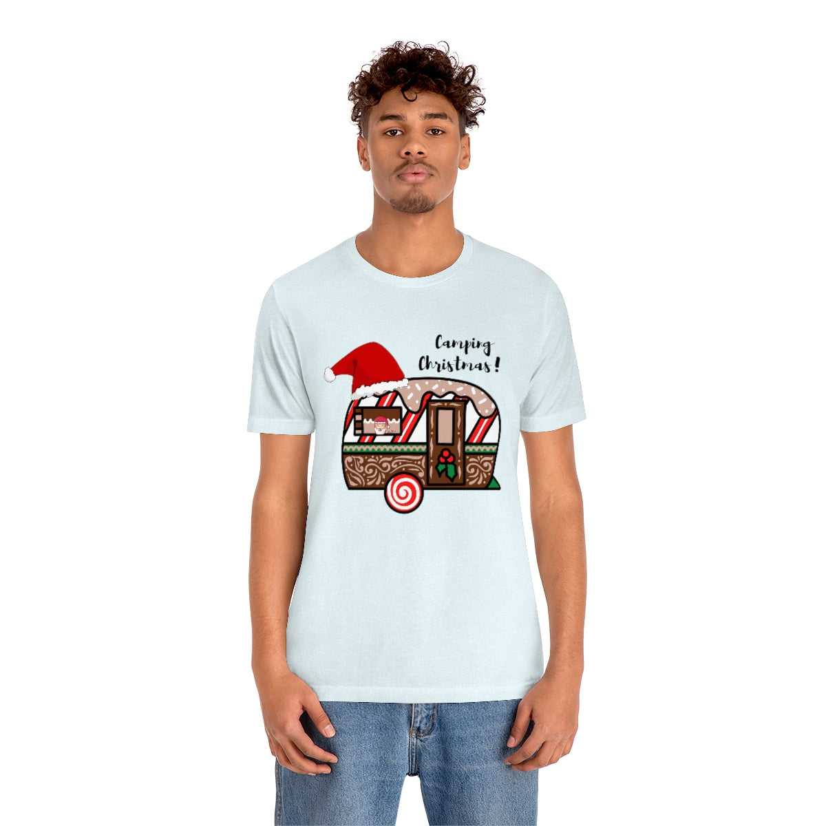 Camping Christmas Unisex Jersey Short Sleeve Tee