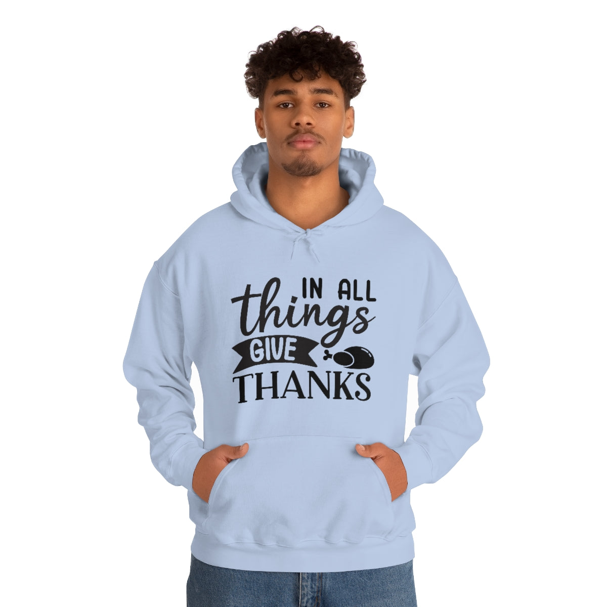 In All Things Give Thanks Unisex Heavy Blend™ Hooded Sweatshirt