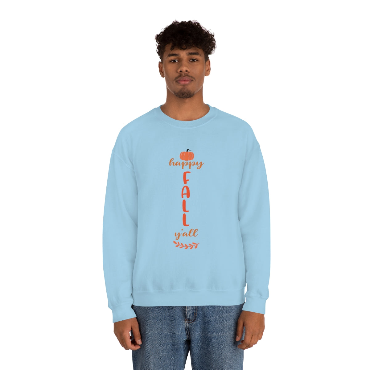 Happy Fall Y'All Unisex Heavy Blend™ Crewneck Sweatshirt