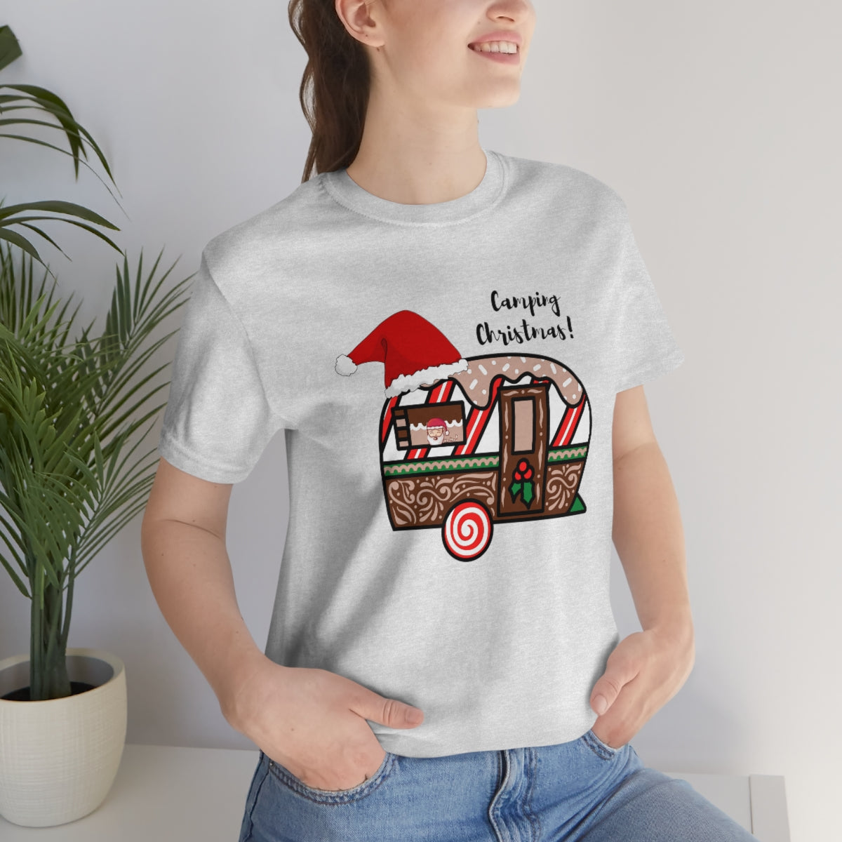 Camping Christmas Unisex Jersey Short Sleeve Tee