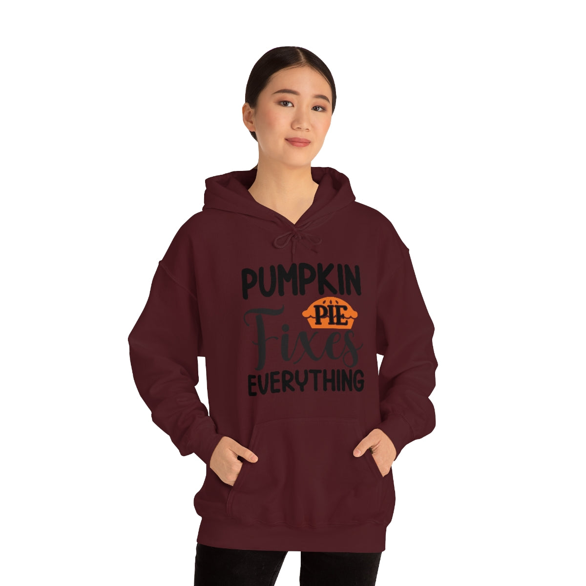 Pumpkin Pie Fixes Everything Unisex Heavy Blend™ Hooded Sweatshirt