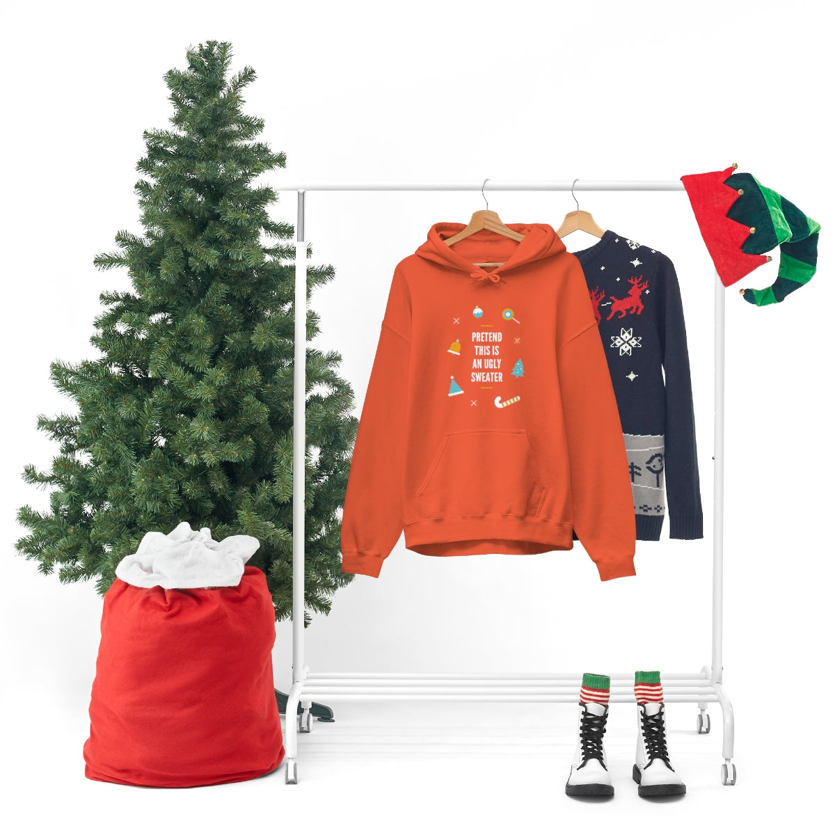 Pretend This is an Ugly Sweater Unisex Heavy Blend™ Hooded Sweatshirt