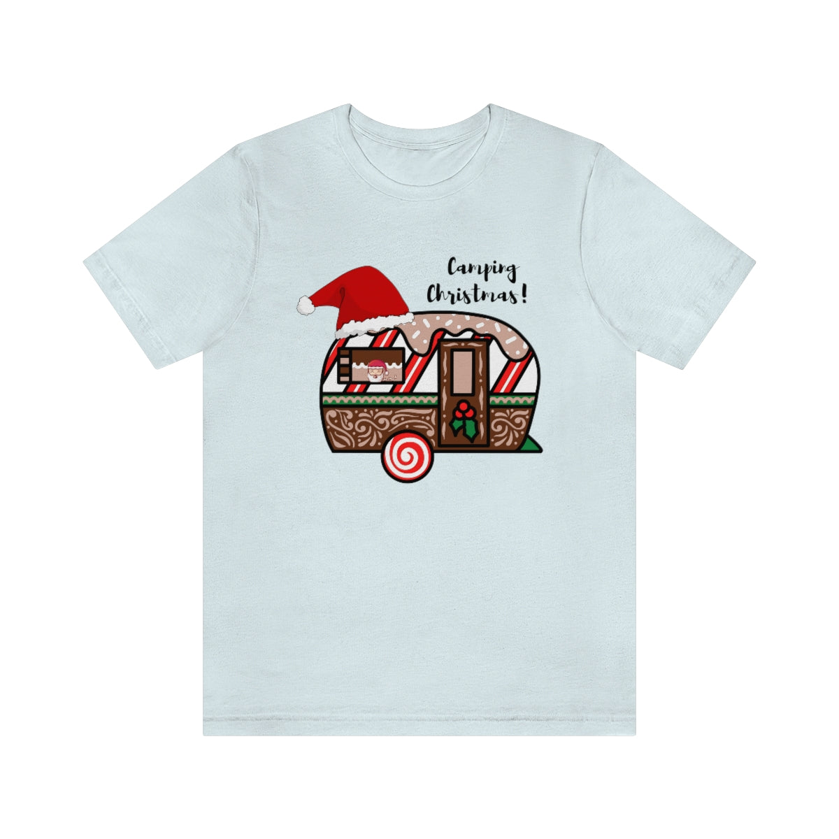 Camping Christmas Unisex Jersey Short Sleeve Tee