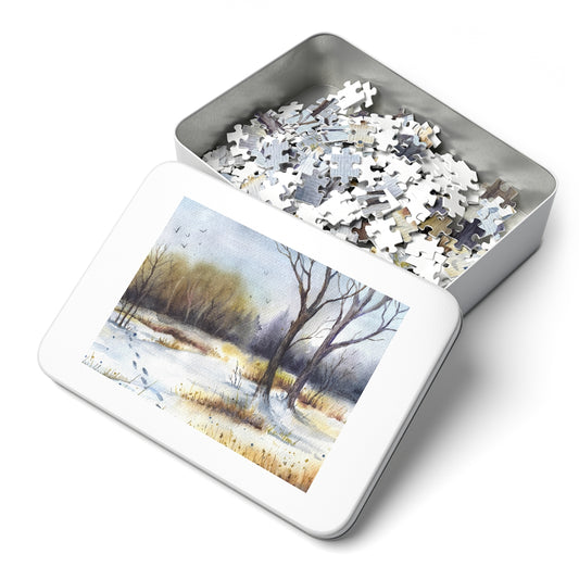 Footprints in the Snow Jigsaw Puzzle (30, 110, 252, 500,1000-Piece)