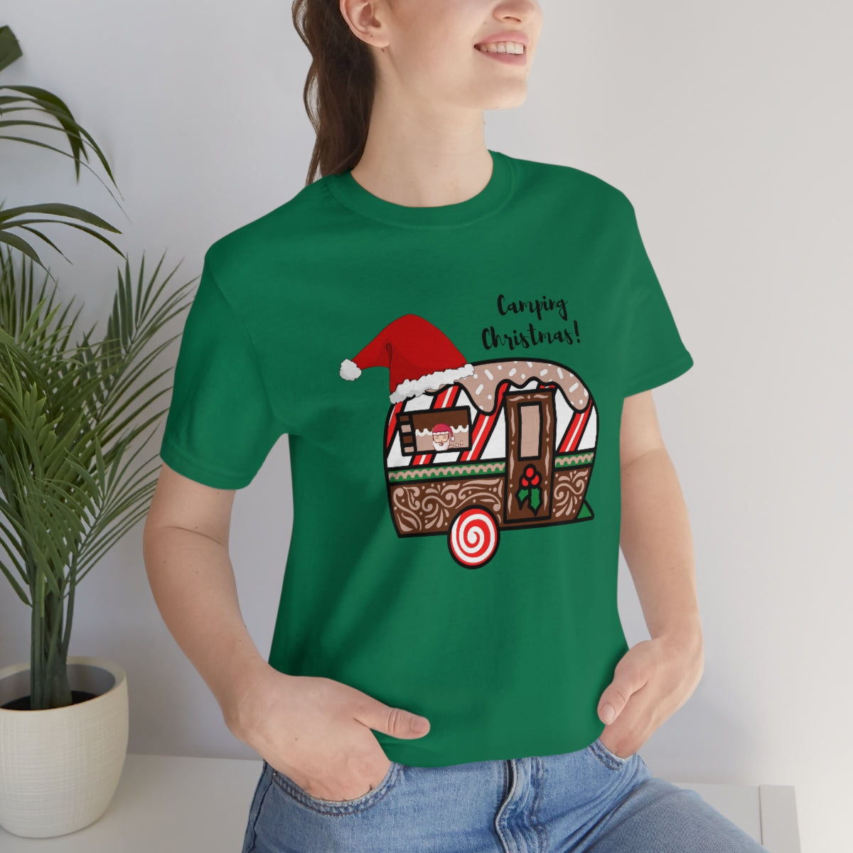 Camping Christmas Unisex Jersey Short Sleeve Tee