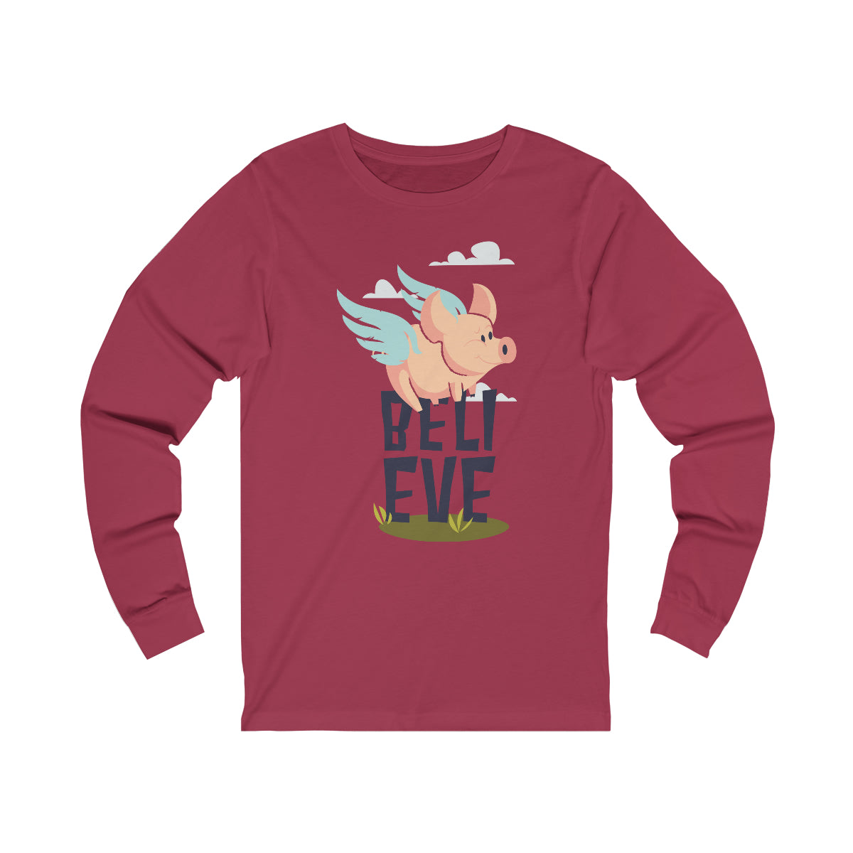 Believe (Pigs Fly) Unisex Jersey Long Sleeve Tee