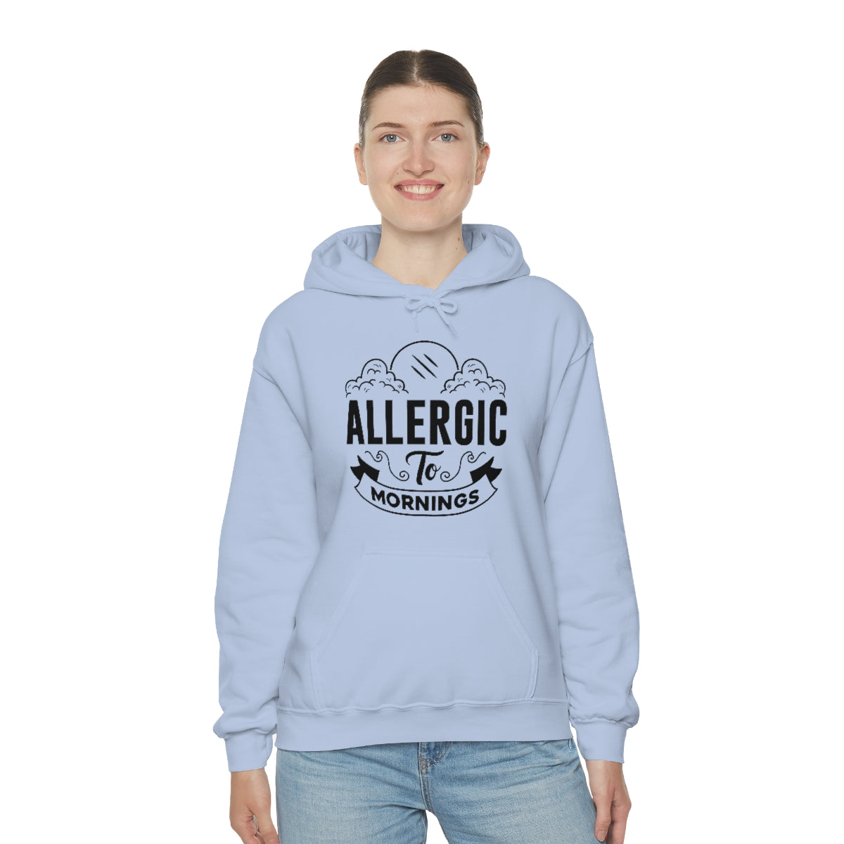 Allergic To Mornings Unisex Heavy Blend™ Hooded Sweatshirt