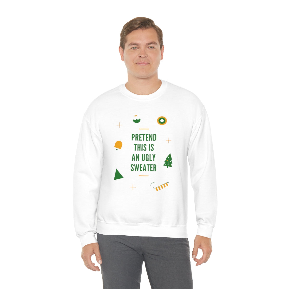 Pretend This is An Ugly Sweater Unisex Heavy Blend™ Crewneck Sweatshirt