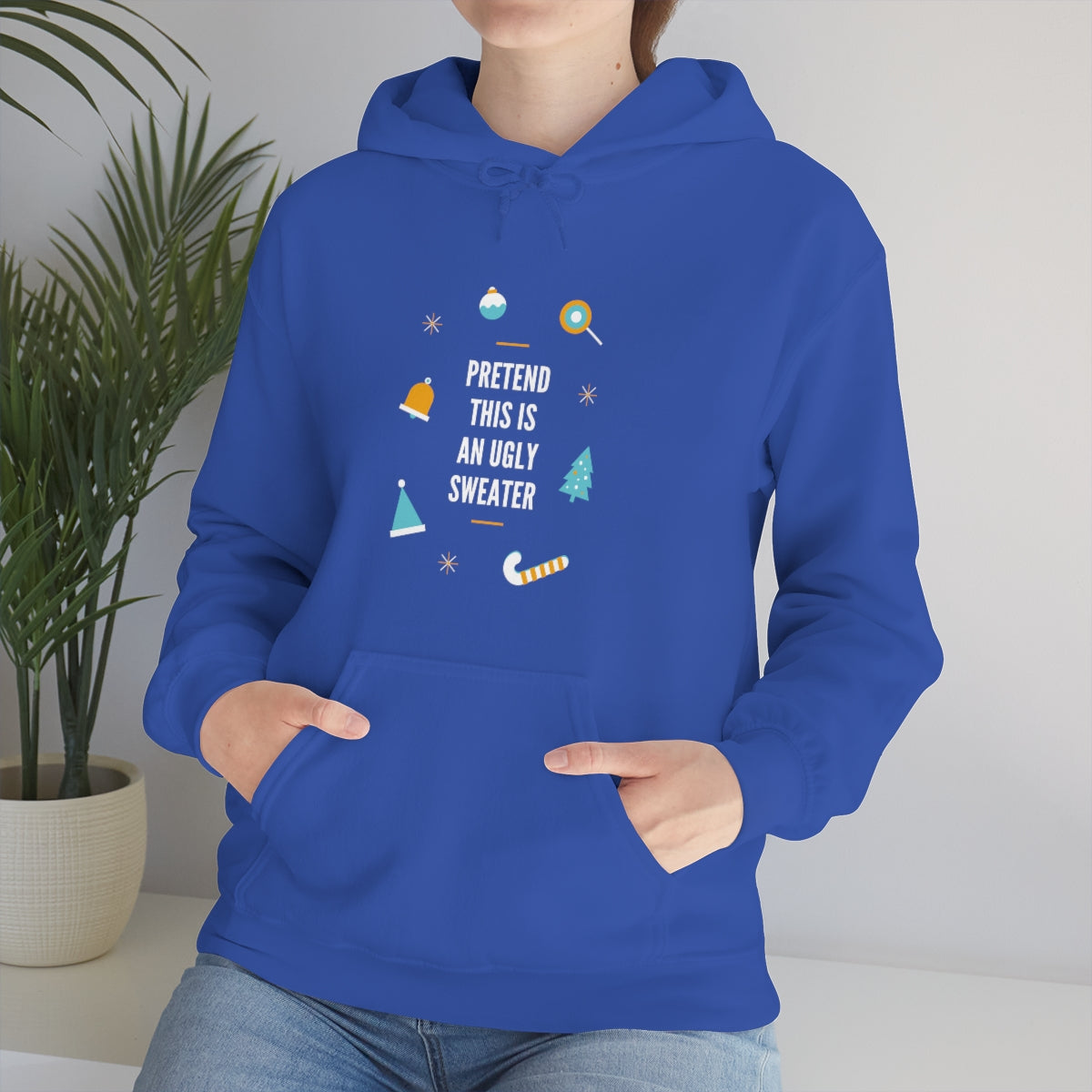 Pretend This is an Ugly Sweater Unisex Heavy Blend™ Hooded Sweatshirt