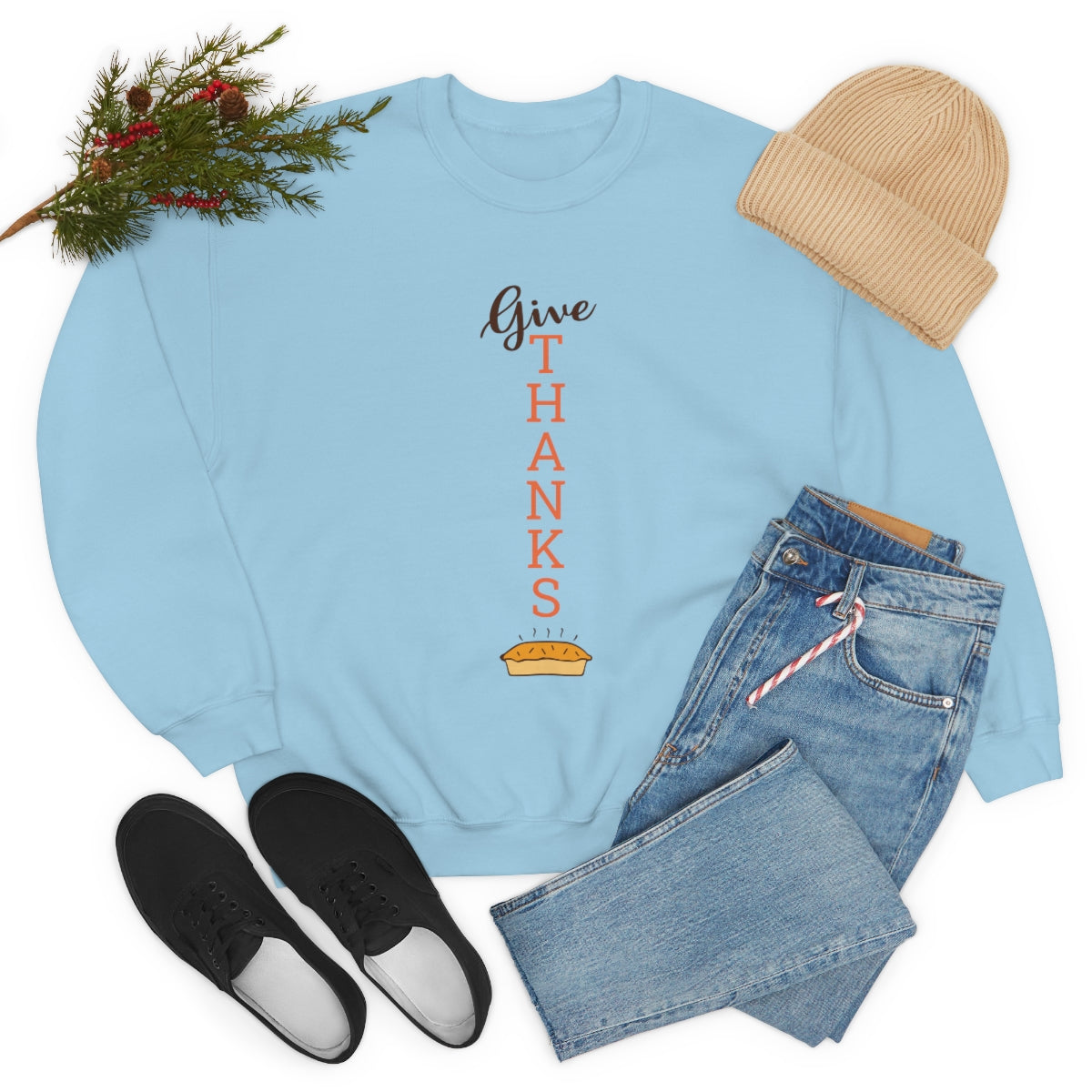 Give Thanks Unisex Heavy Blend™ Crewneck Sweatshirt