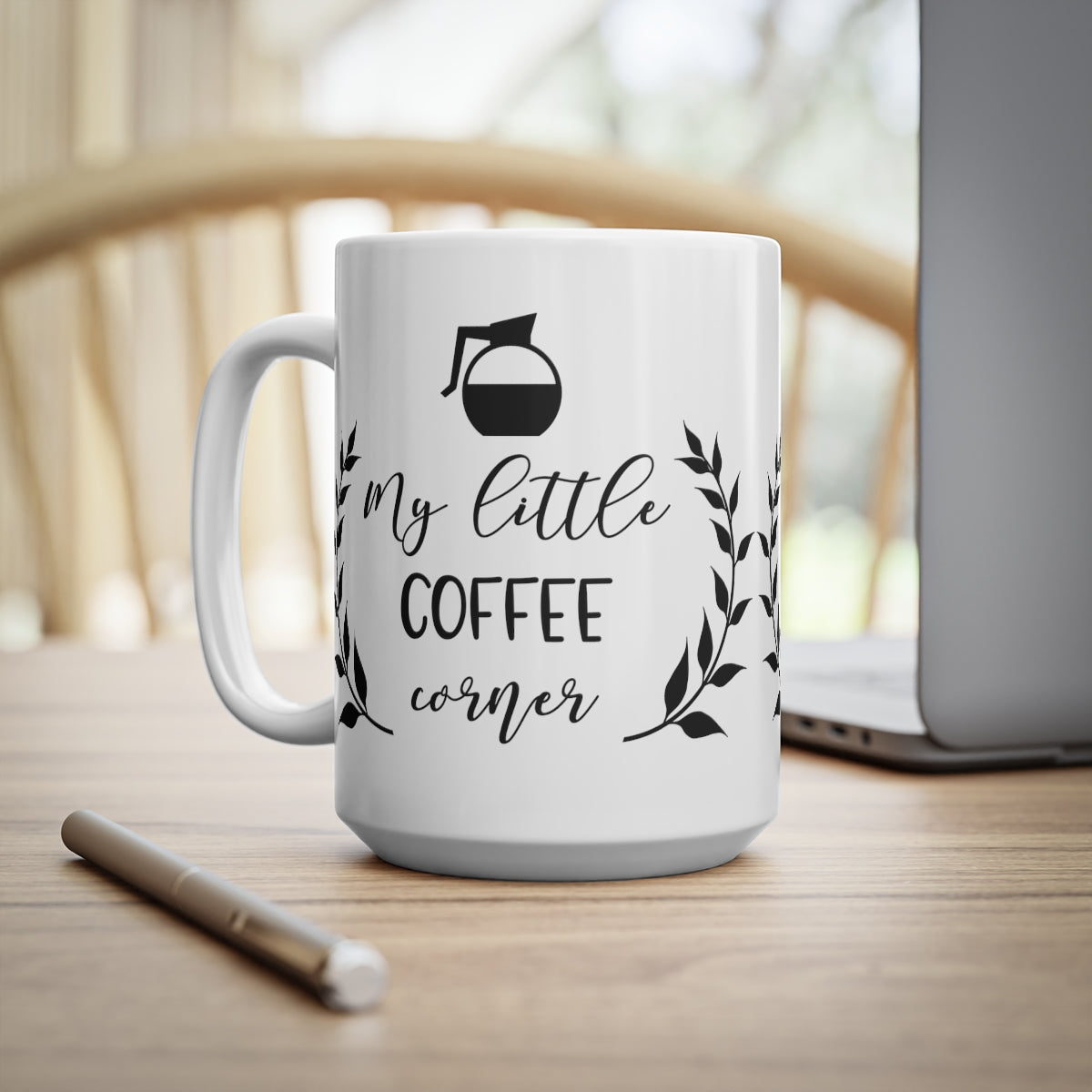 My Little Coffee Corner Ceramic Coffee Cups, 11oz, 15oz