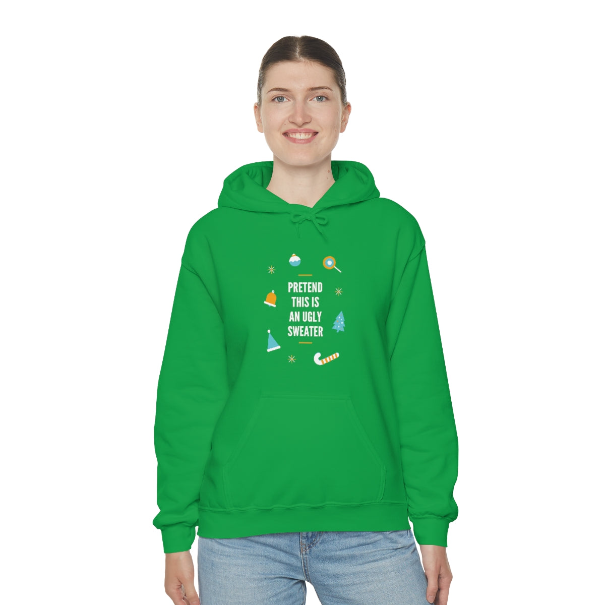 Pretend This is an Ugly Sweater Unisex Heavy Blend™ Hooded Sweatshirt