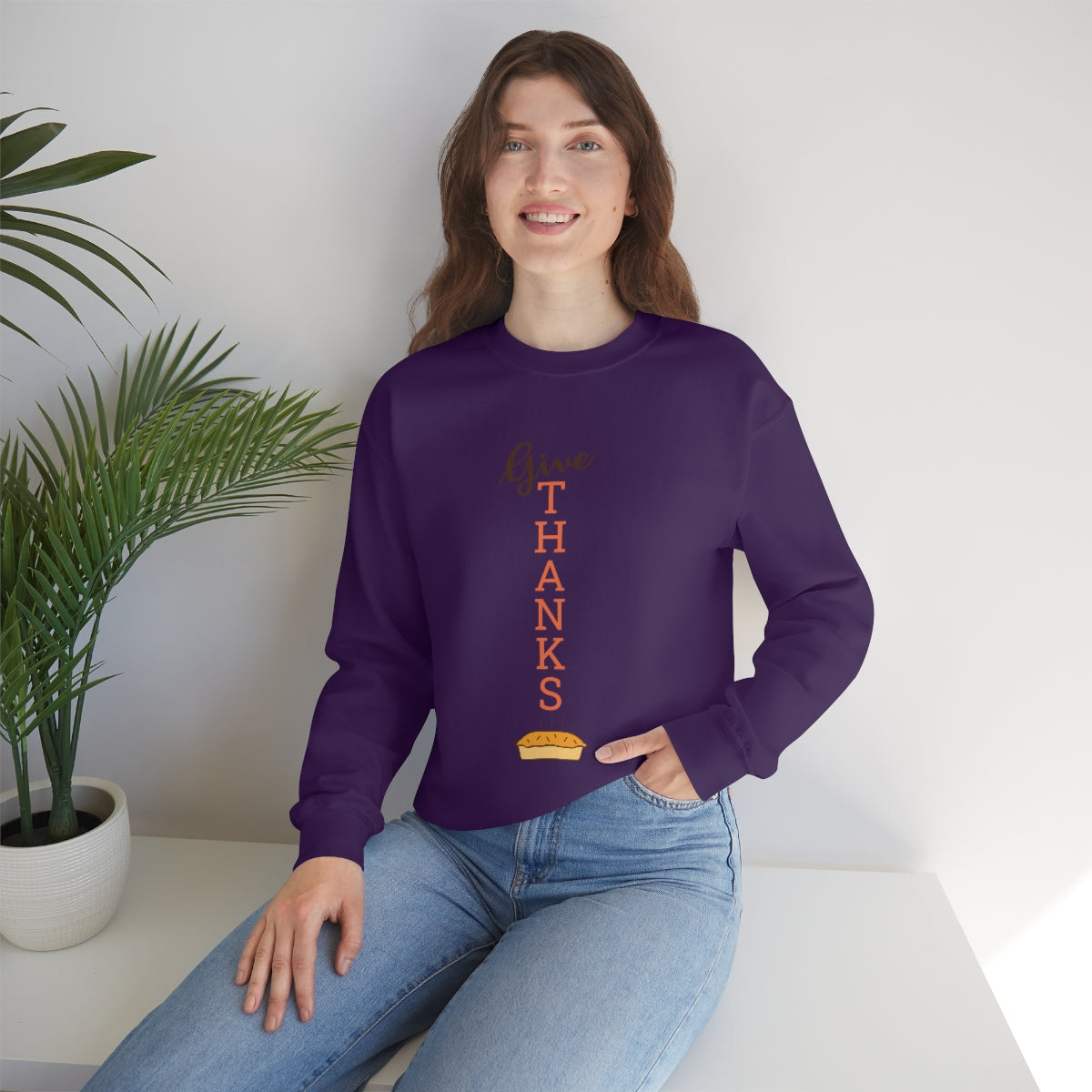 Give Thanks Unisex Heavy Blend™ Crewneck Sweatshirt