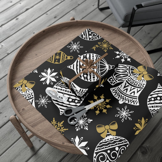 Black & Gold Christmas Gift Wrap Papers