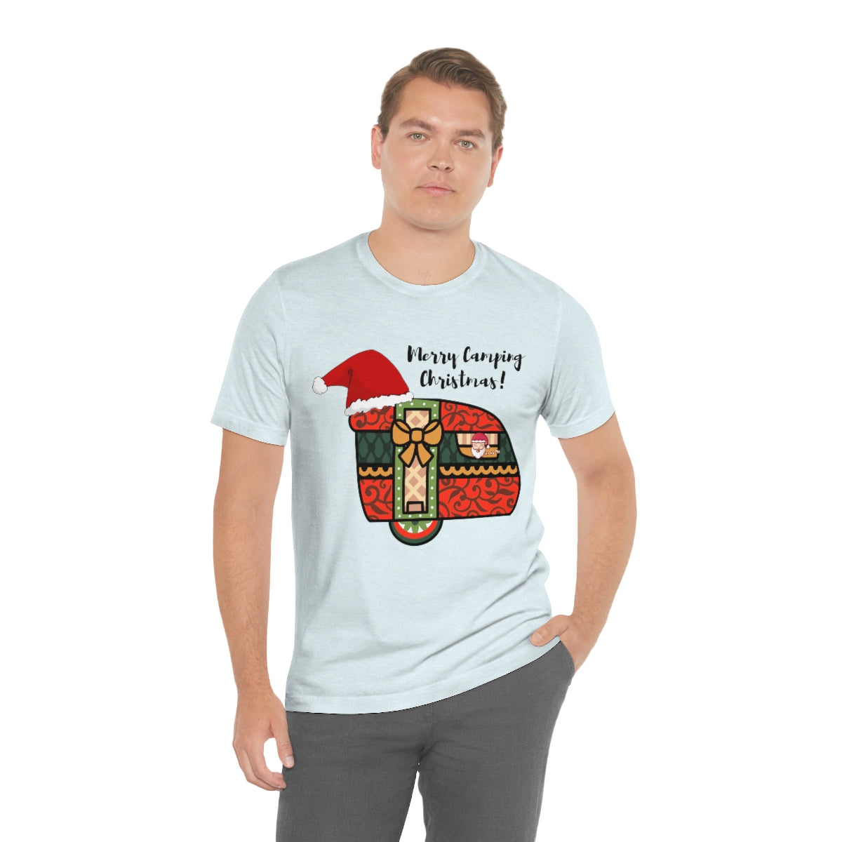 Merry Camping Christmas Unisex Jersey Short Sleeve Tee