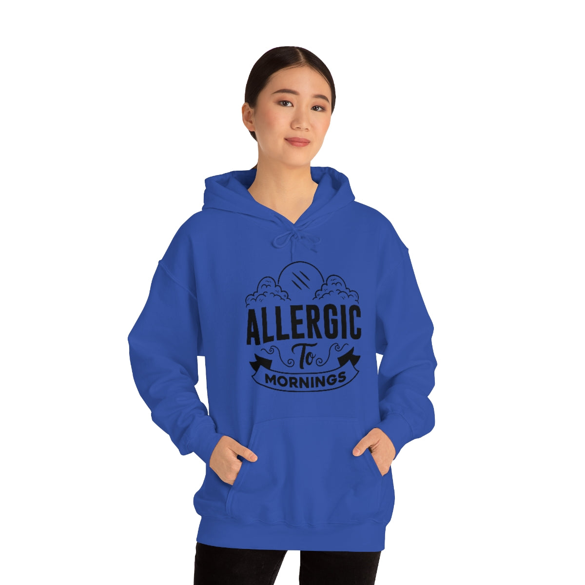 Allergic To Mornings Unisex Heavy Blend™ Hooded Sweatshirt