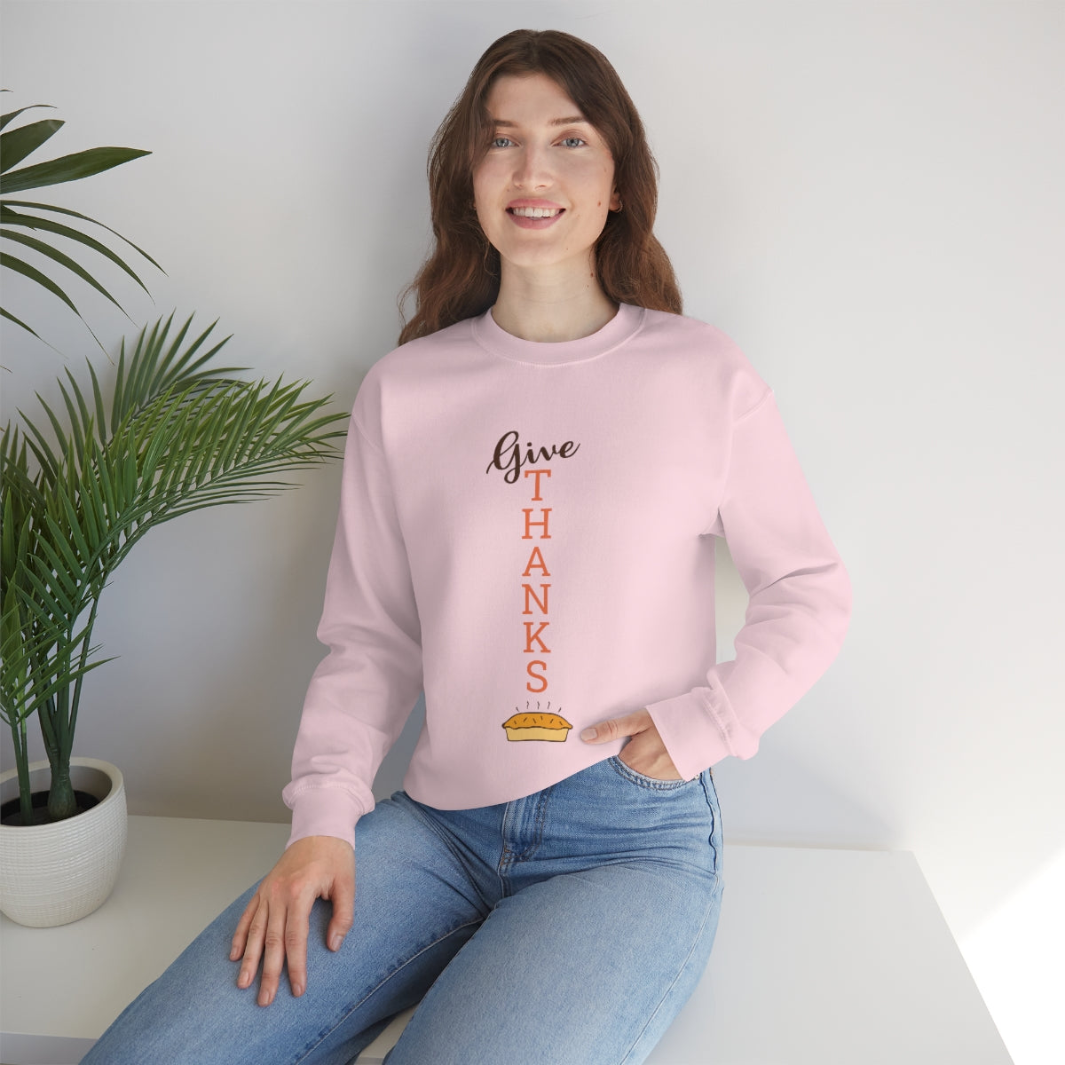 Give Thanks Unisex Heavy Blend™ Crewneck Sweatshirt