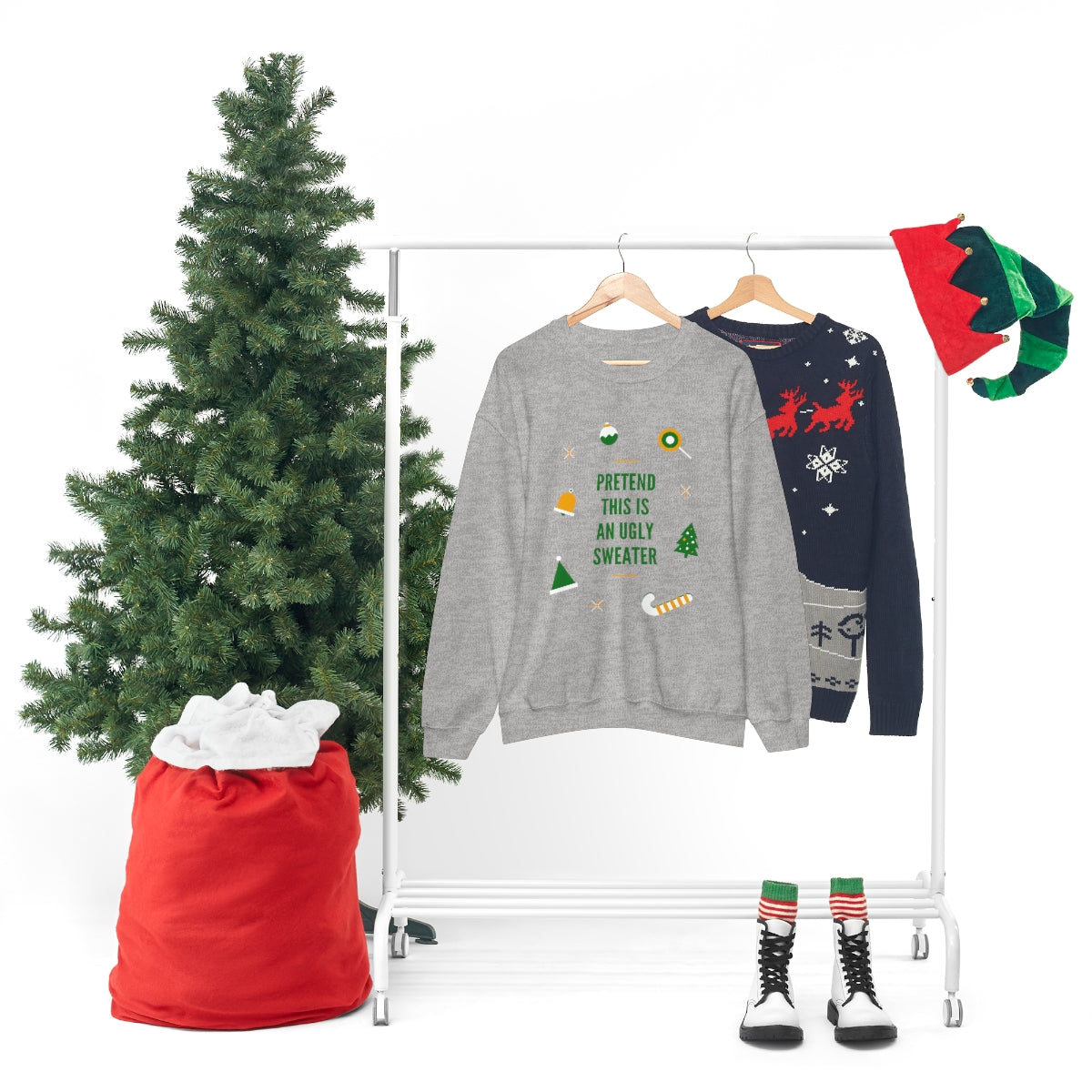 Pretend This is An Ugly Sweater Unisex Heavy Blend™ Crewneck Sweatshirt