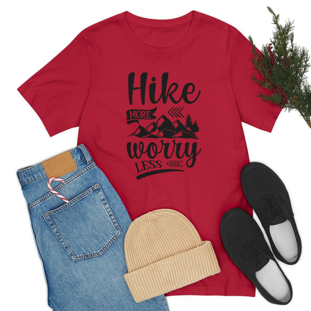 Hike More Worry Less Unisex Jersey Short Sleeve Tee